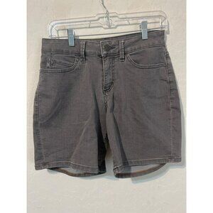 Lee Modern Series Sz 6 Curvy Fit Grey Jean Shorts Lightweight Bermuda